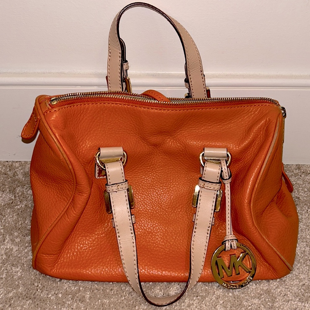 Michael Kors Orange Leather Satchel